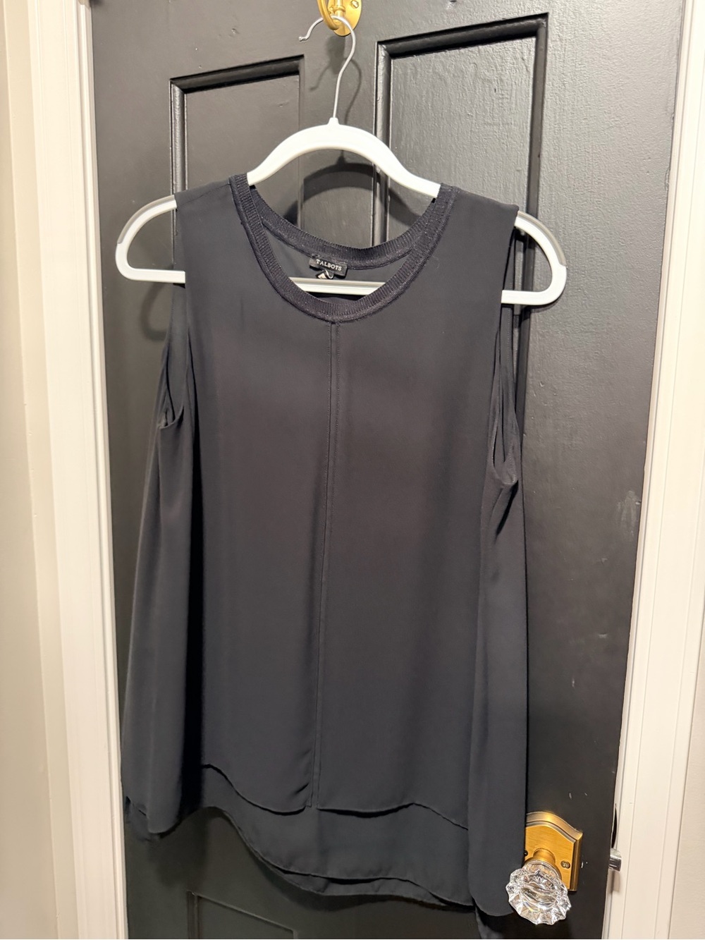 Talbots Black Sleeveless Blouse